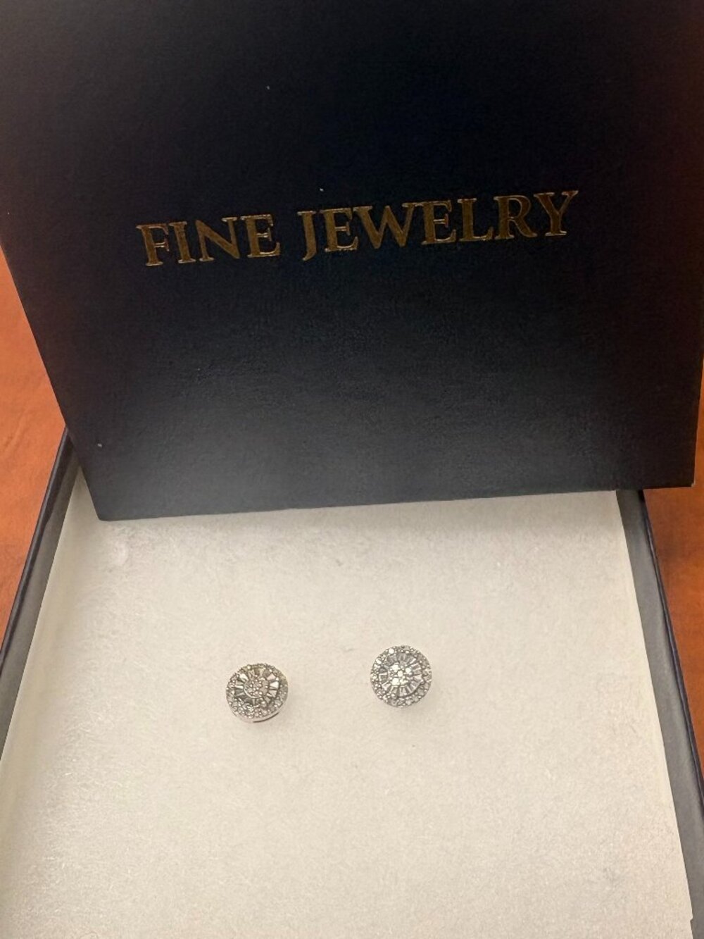 Silver Diamond Earrings